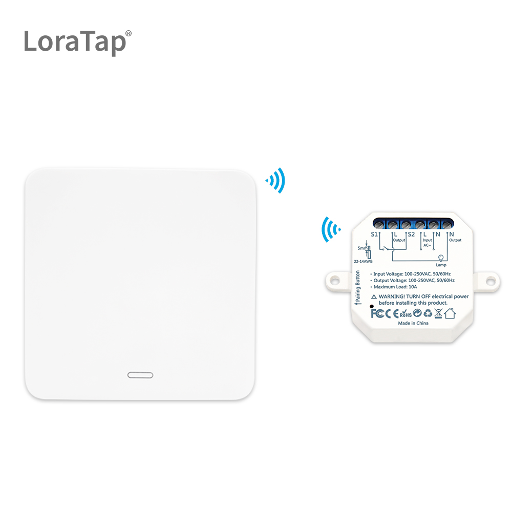 Home Improvement Years - Loratapワイヤレス照明リモート制御ホームセンターrf 433 運動壁スイッチなしケーブル必要簡単なインストール