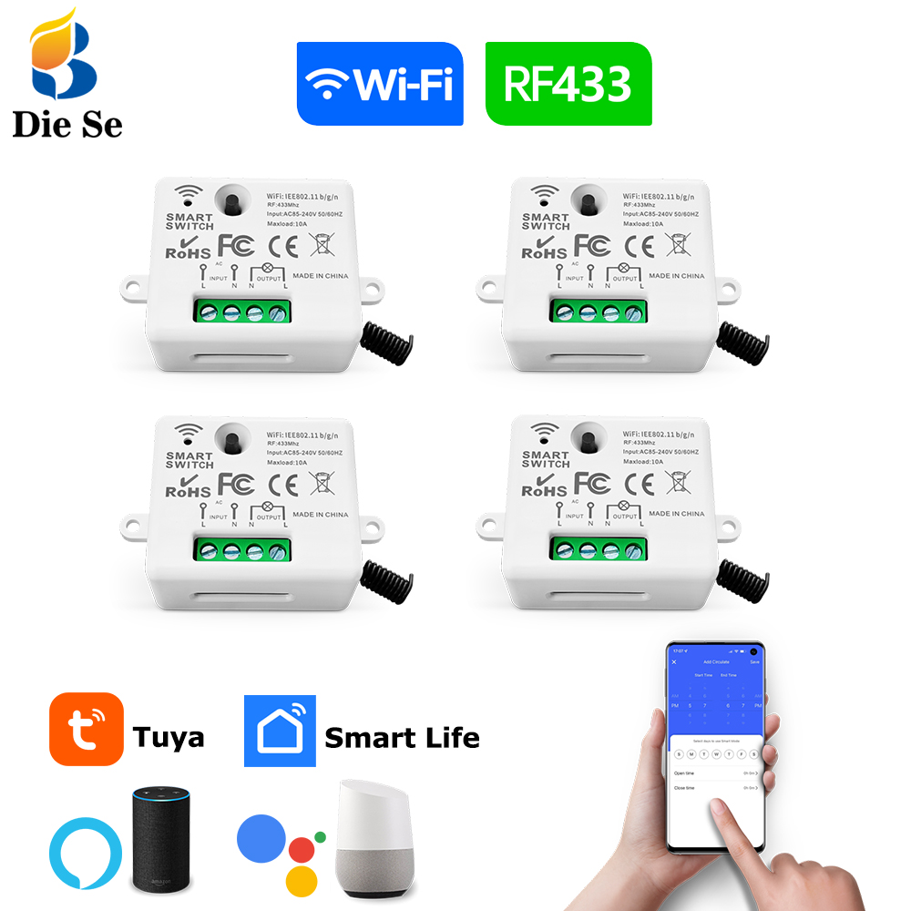 Home Improvement Years - Tuya WiFi スマートライトスイッチ 433MHz 110V 220V