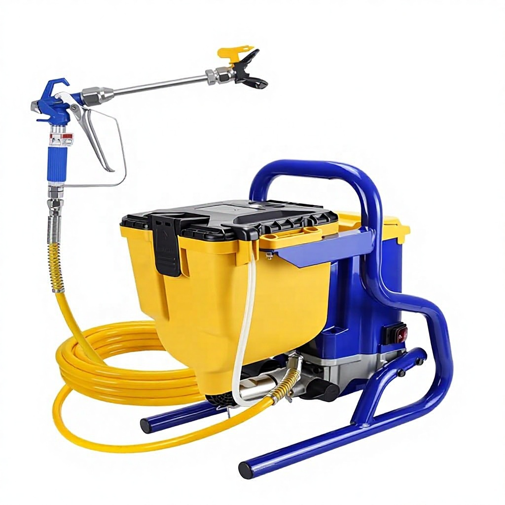 Home Improvement Years - ポータブルエアレスペイントスプレーヤーマシン 110V/220V 高圧塗装スプレーガン 壁 床 フェンス