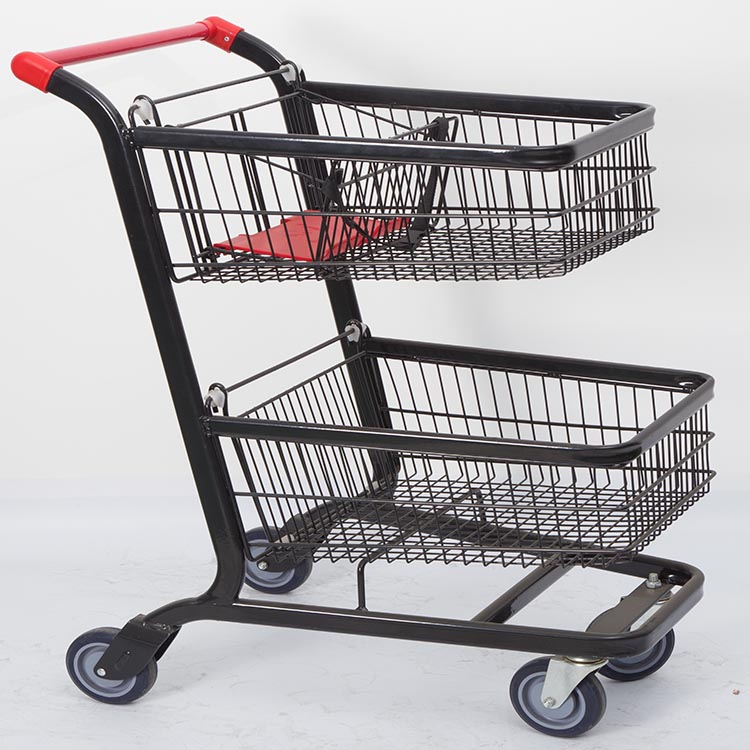 2段式トロリーカート、業務用2層ショッピングバスケット、ホー - Home Improvement Stores のレビューと価格