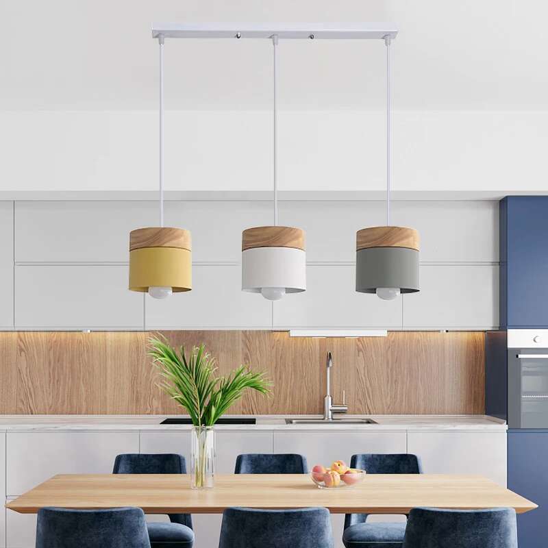 北欧シンプル LED E27 ペンダントライトモダンマカロン - Home Improvement Years のレビューと価格