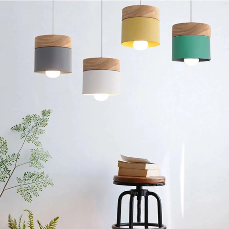 北欧シンプル LED E27 ペンダントライトモダンマカロン - Home Improvement Years のレビューと価格